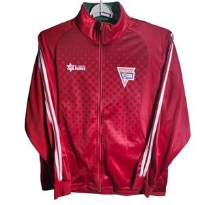 Mexico Maccabi Games Ruggel Track Jacket‎ Full Zip Red White Stripe Size 44
